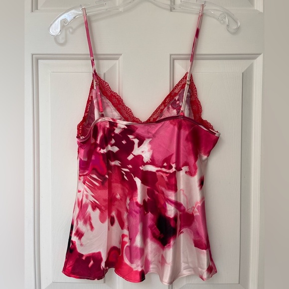 NWT Linea Donatella Watercolor Floral Lace-Trim Cami M - Picture 6 of 10